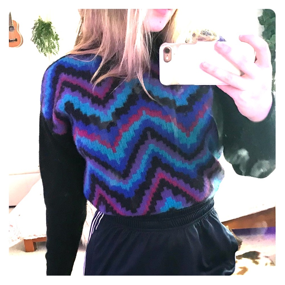 Vintage 80s Chevron Sweater